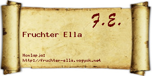 Fruchter Ella névjegykártya